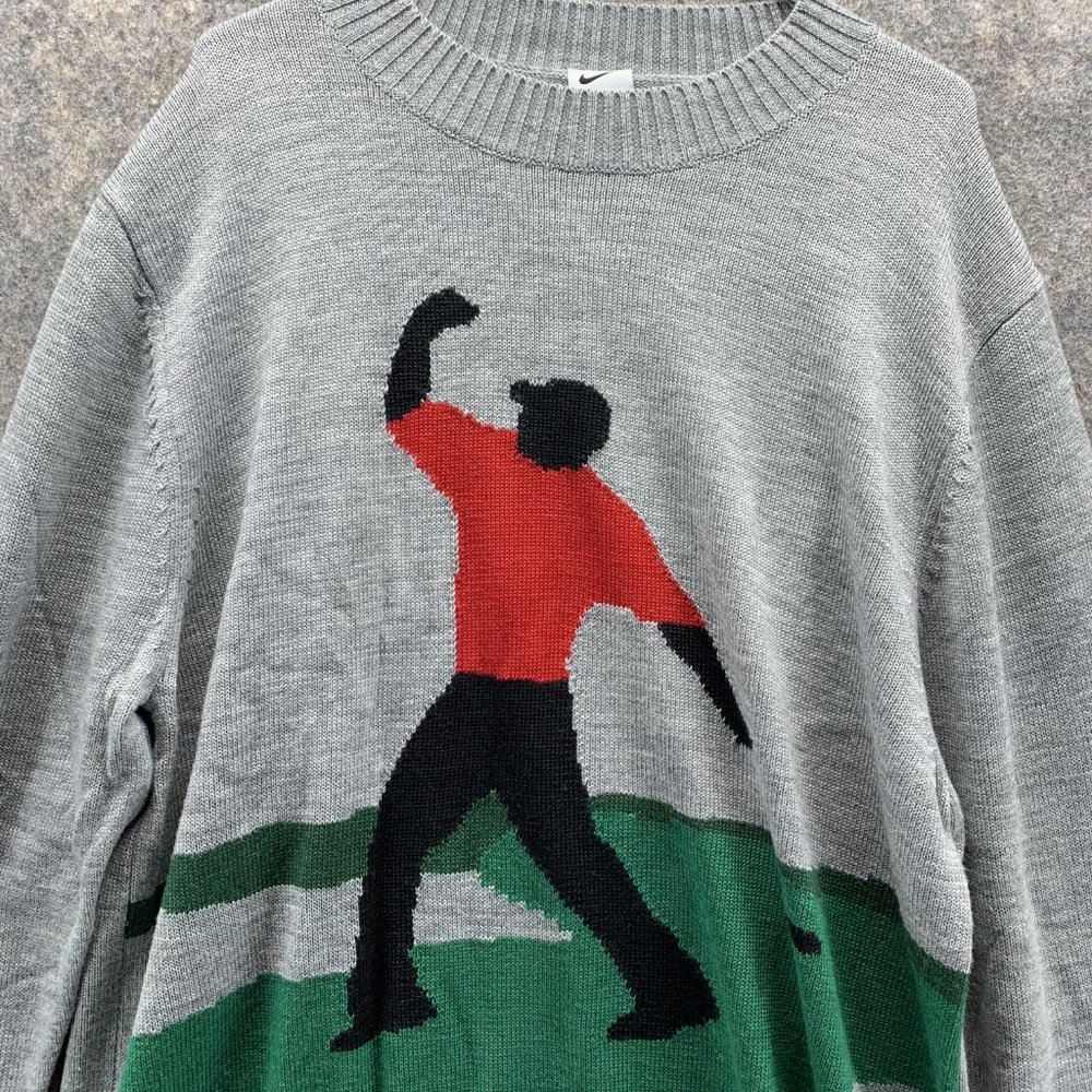 Nike Sweater Men Extra Large Golf Tiger Woods Knit DA4151-063 Limited Edition - Picture 2 of 14